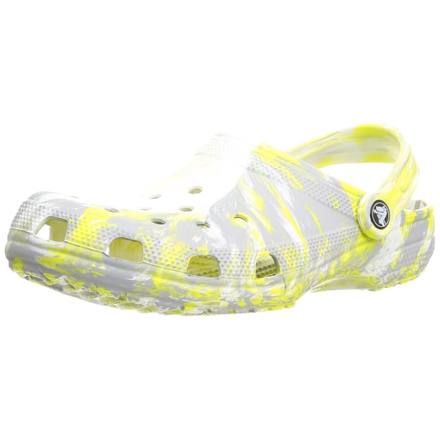 Zuecos Crocs Clásicos Marmoleados Tie-Dye Blanco/Microchip