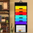 thumbnail image 5 of AGCAN 2 Pack Cascading Hanging Wall File Organizer, Black with 12 Removable Poly Assorted Color Folders, Wall-Mounted Folder Organizer for Office School Home, 5 of 10