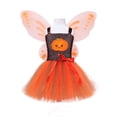 thumbnail image 5 of Toddler Girl Halloween Dress, Toddler Kids Girls Halloween Pumpkin Role Play Fancy Party Mesh Dress Wing Set Outfits, Halloween Gifts, 5 of 6