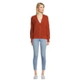thumbnail image 3 of Time and Tru Women's Boyfriend Pointelle Cardigan, Sizes XS-3XL, 3 of 8