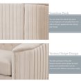 thumbnail image 5 of Miekor Furniture Modern 3-Piece Sofa Sets with Rubber Wood Legs,Velvet Upholstered Couches Sets Including Three Seat Sofa, Loveseat and Single Chair for Living Room Furniture Set,Beige 66617, 5 of 12