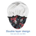 thumbnail image 4 of Shower Caps,Pioneer Flower Floral Print Pattern Waterproof Shower Cap for Women 4 Pieces,Double Reusable Hair Cover for Shower PEVA Elastic Stretch Hem, 4 of 7
