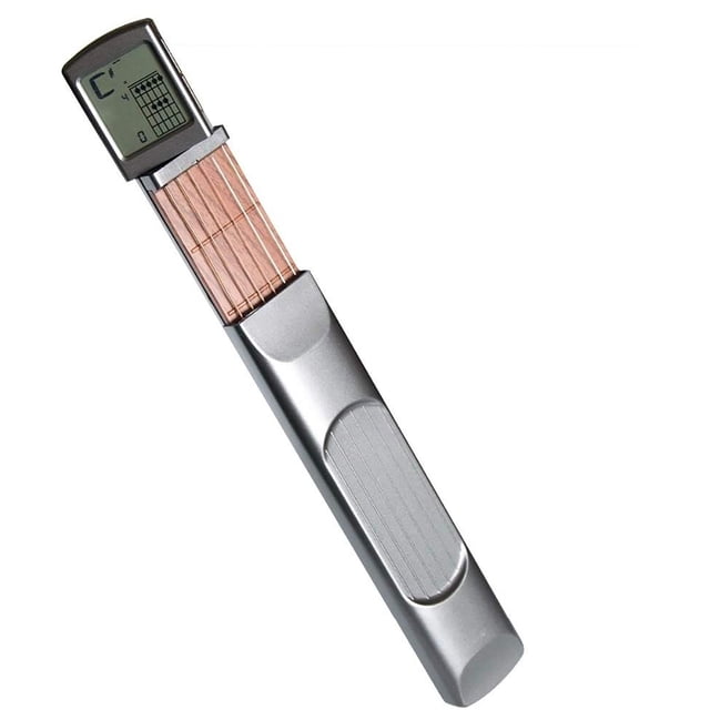 Clearance! Sheremart Pocket Guitar Pro Portable Digital Guitar Trainer Pocket Guitar Chord tool Guitar Neck Digital Guitar Chord Trainer for Beginner (Black One Size) Musical Instrument,Khaki