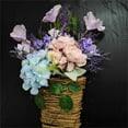 thumbnail image 6 of Casaio Lavender Artificial Flowers Hydrangea Door Hanger Basket Wreath 2024 Newest Wildflowers Door Hanging Basket Wreath Front Door Artificial Spring And Summer Wreath Welcome Sign Home Porch Far, 6 of 7
