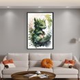 thumbnail image 2 of (11CTACC-4724__C__40X60) Hilo algodón ecológico bordado 11CT 3 hebras impresión 40*60cm dragón verde en el kit serie punto cruz, 2 of 9