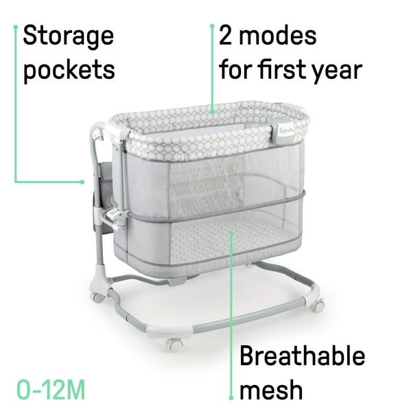 Ingenuity Dream & Grow Bedside 2Mode Crib 012 Months
