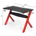 thumbnail image 2 of Costway Gaming Desk Computer Desk w/Controller Stand Cup Holder Headphone Hook Mouse Pad, 2 of 12