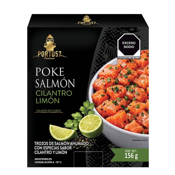 Salmón ahumado en cubos Porto 57 sabor cilantro limón 155g