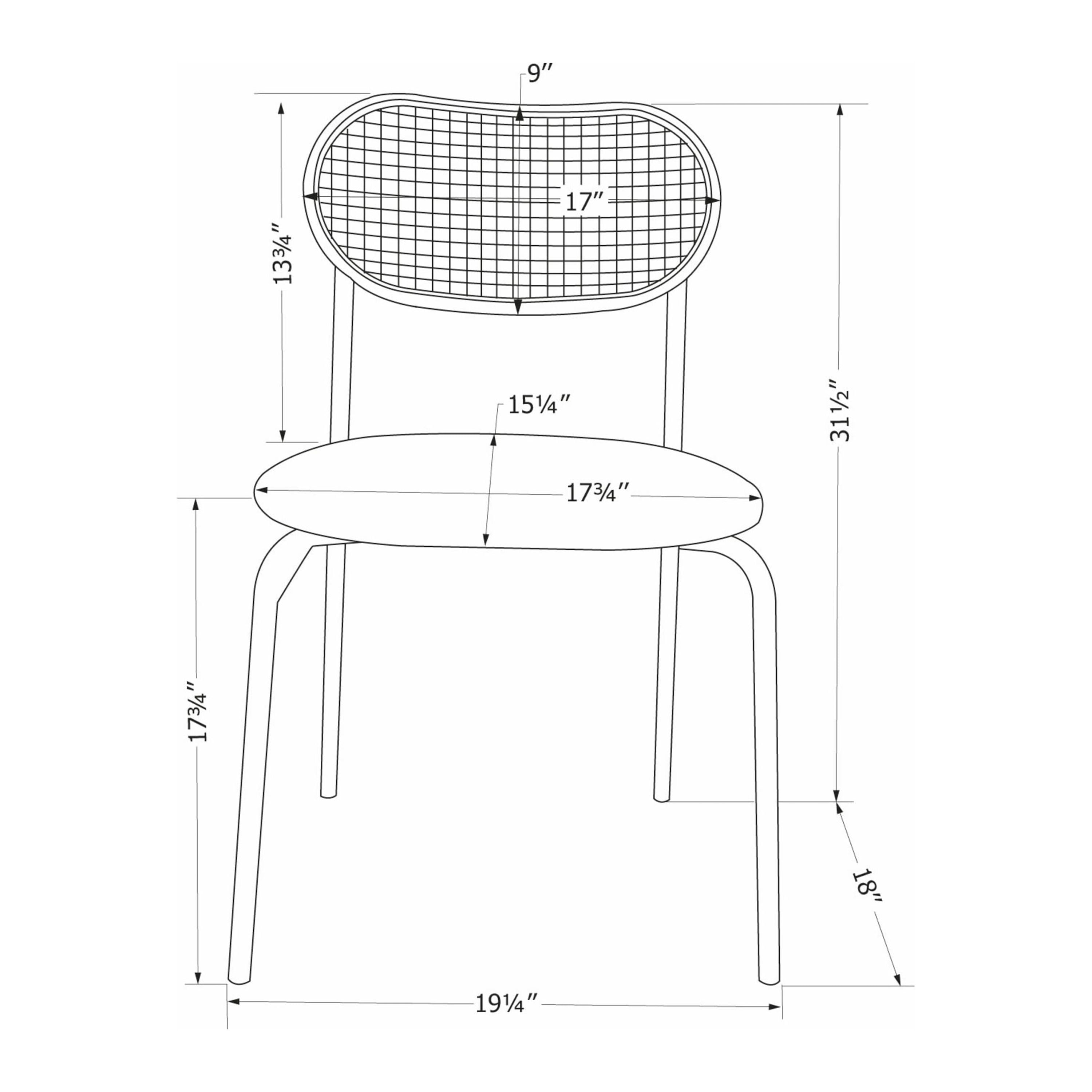 SAFAVIEH Galway Contemporary Cane Dining Chair, Black/Natural