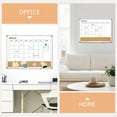 thumbnail image 3 of QUEENLINK Dry Erase Calendar Board for Wall, 24"x18" Magnetic Whiteboard Calendar Double-Sided Monthly White Board with Cork Board, Aluminum Frame Memo Mes, 3 of 8