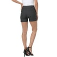 thumbnail image 6 of HDE Chino Shorts for Women, Elastic High Waisted Casual Shorts, Charcoal 1X, 6 of 6