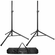 Behringer DR110DSP 10 1000W 2-Way Active PA Powered Speaker, Pair, Bundle with Speaker Stands and XLR Cables
