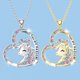 thumbnail image 2 of Exquisito collar de moda amor unicornio cristal unicornio colgante femenino collar animal joyería regalo de aniversario de bodas san valentin collares para mujer, 2 of 4