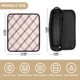 thumbnail image 4 of Hair Tool Organizer Bag with Heat Resistant Mat Removable Travel Storage Case for Hot Air Brushes Curling Irons Red and Cream Diamond Shapes, 4 of 8