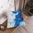 thumbnail image 5 of KLL Blue White Fluid Art Decorative Throw Pillow Covers Velvet Soft for Couch Sofa Bedroom Living Room Outdoor (No pillow core)- 20"x20", 5 of 5