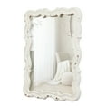 thumbnail image 4 of Sintosin Wall Mirror 16"x12", White Vintage Scalloped Bathroom Mirror with Distressed Wood Frame, Farmhouse Decorative Vanity Mirror for Bathroom, Bedroom, Dressing Room, 4 of 9