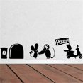 thumbnail image 3 of QTH Mouse Holes Skirting Board Wall Stickers Removable Vinyl Wall Art Decals for Children's Room Living Room Bedroom, Black, 3 of 4
