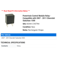 thumbnail image 2 of Powertrain Control Module Relay - Compatible with 2007 - 2011 Chevy Suburban 1500 2008 2009 2010, 2 of 2