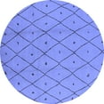 thumbnail image 1 of Ahgly Company Indoor Round Solid Blue Modern Area Rugs, 4' Round, 1 of 4