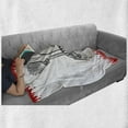 thumbnail image 6 of Halloween Soft Flannel Fleece Blanket, Monochrome Sketch Witch Hand with Eye Broomstick Spiders Blood Drops, Cozy Plush for Indoor and Outdoor Use, 70" x 90", Charcoal Grey Vermilion, by Ambesonne, 6 of 6