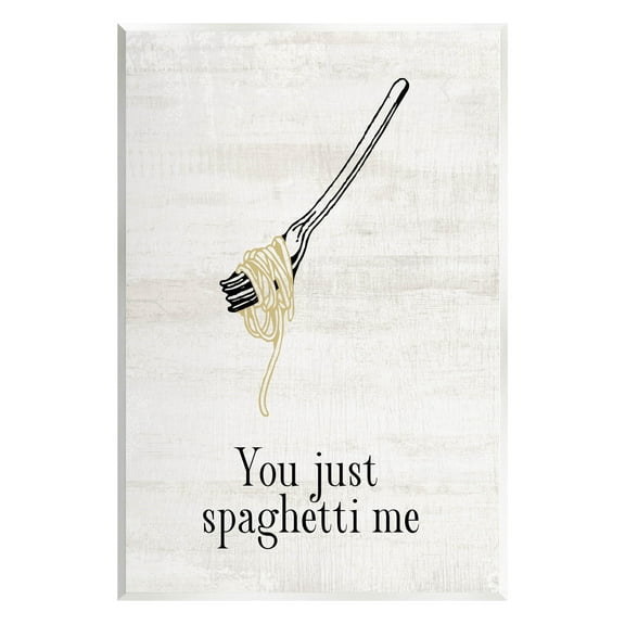 Stupell Industries You Just Spaghetti Me Phrase Graphic Art Unframed Art Print Wall Art, Design by Lil' Rue