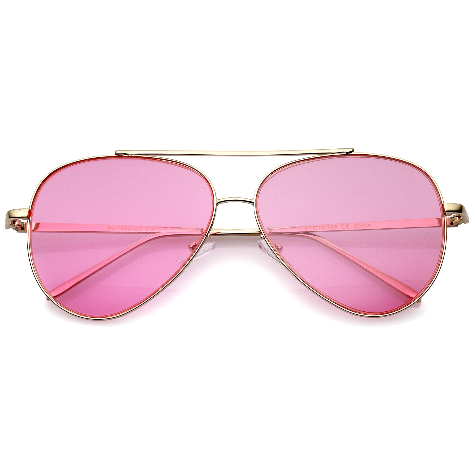 sunglass.la sunglassLA Retro Metal Frame Double Nose Bridge Color