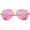 Gold / Pink, variant on sunglassLA Unisex Retro Metal Frame Double Nose Bridge Color Flat Lens Aviator Sunglasses 60mm (Gold / Blue) - 60mm