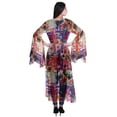 thumbnail image 4 of Moomaya Cardigan Long en Georgette de Viscose Imprimée à Manches Fendues pour Femmes, 4 of 5