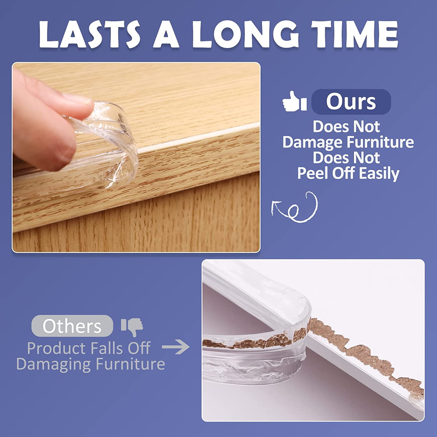 Tables Clear Edge Protectors for Furniture Soft Corner Protectors for Kids Baby Proofing Edge Protector Strip Drawers Cabinets 9.84ft Pre-Tape Adhesive Corner Protectors with 4 Corner Guards 