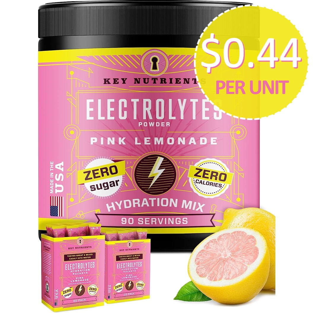 Key Nutrients Electrolytes Powder Fresh Pink Lemonade Electrolyte