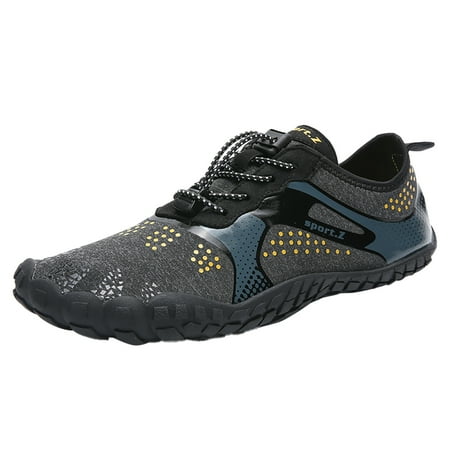 XDDST Mens Comfortable Dress Shoes Outdoor Couple Women Water-Proof Mountaineering Casual Sport Shoes Buckle Strap Beach Running Breathable Soft Bottom Shoes