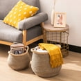 thumbnail image 2 of TOBILI Cotton Linen Laundry Basket Set for bathroom 2 pics, 2 of 7