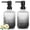 Gradient Gray, variant on 2Pack 13.5 oz Glass Soap Dispenser , Manual Pump Dispenser, Liquid Container, Refillable Hand Soap Dispenser for Kitchen and Bathroom,Brown