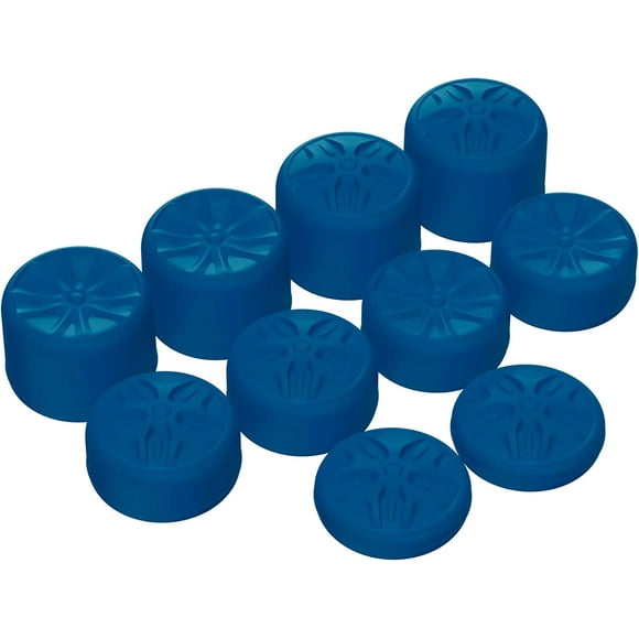 TRAHOO-PlayVital Blue Ergonomic Analog Joystick Caps for Xbox Series X/S, Xbox One, Xbox One X/S, for PS5, for PS4, Switch Pro Controller - with 3 Height Convex and Concave - Pentagram & Rotary Wheel