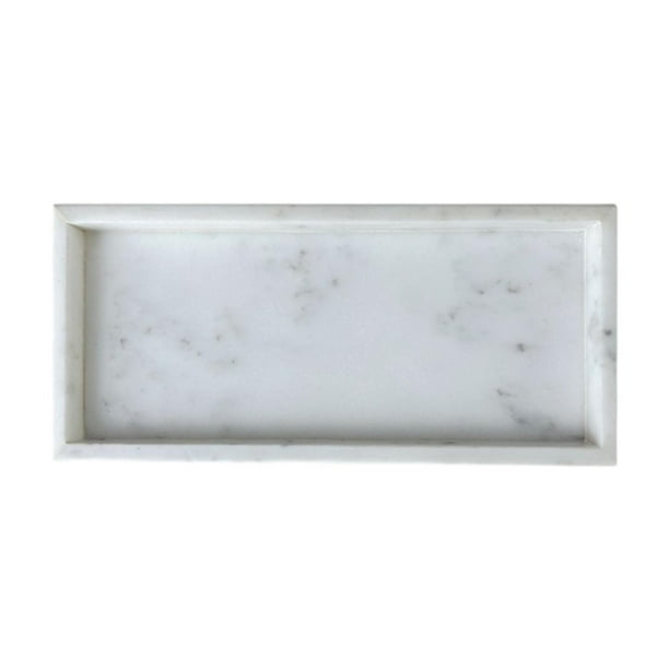 Bandeja para servir de mármol, bandeja de joyería elegante de mármol, organizador decorativo de encimera para la decoración de la oficina de cocina