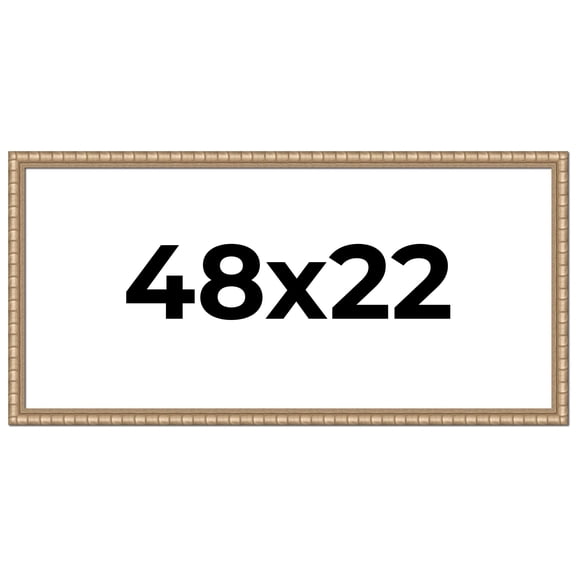 48x22 Frame Silver Real Wood Picture Frame Width 1.5 inches | Interior Frame Depth 0.5 inches |