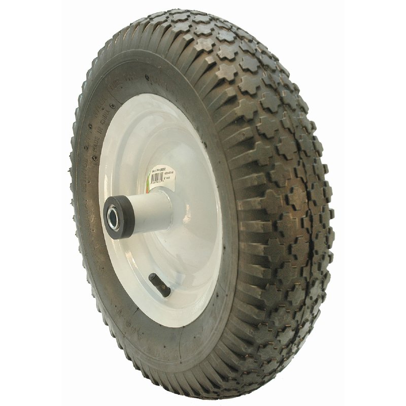 MaxPower 335262 400 x 400 x 8 Wheelbarrow Wheel Assembly with a 6