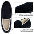 thumbnail image 5 of HOMEHOT Mens Slippers Moccasisn Memory Foam House Shoes for Men Black Size 10 US Male Adult, 5 of 7