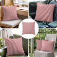 thumbnail image 4 of Throw Pillow Covers 20x20 Inch, Thin Red Striped Decorative Pillow Cases for Couch Sofa Bed, Farmhouse Modern Red Stripes Cotton Linen Square Home Decor Pillowcases with Hidden Zipper, 4 of 9