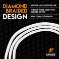 thumbnail image 4 of Diamond Braided Clothesline Rope - 100 Ft Rope - Diamond Braid Polypropylene Rope - Poly Braided Rope for Tent Rope, Flag Pole Rope, Camping Rope, Arborist Rope, Clothes Line Cord, Pulley, Hoist, 4 of 5