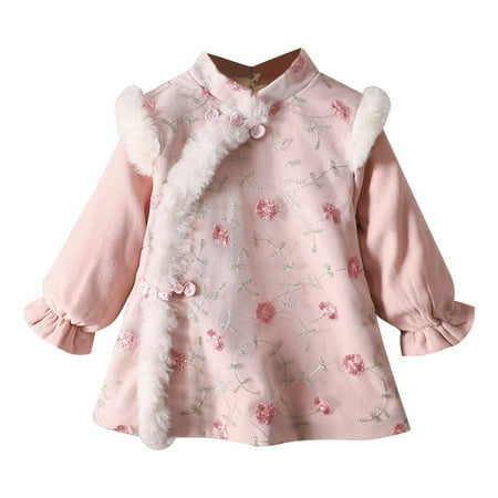 

Toddler Kids Girls Children Girls New Year Dress Children s Dress New Year Girls Winter Dresses Floral Toddler Dress Dinosaur Dress Girls Back Dress for Wedding Christmas Dress for Baby Toddler