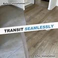 thumbnail image 5 of Uxcell 2 Pcs Floor Transition Strip (3.94 ft x 3")- Vinyl Self Adhesive Laminate Floor Flat Divider Strip Tile Edge Trim for Living Room/Kitchen/Bathroom, White, 5 of 7