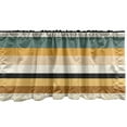 thumbnail image 2 of Ambesonne Stripes Window Valance, Modern Pastel Summer Lines, 54" X 18", Apricot Cadet Blue Beige, 2 of 5