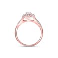 thumbnail image 4 of 14kt Rose Gold Round Diamond Halo Bridal Wedding Ring Band Set 3/4 Cttw, 4 of 4