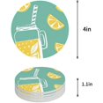 thumbnail image 1 of FMSHPON Lemon Set of 4 Round Coaster for Drinks, Absorbent Ceramic Stone Coasters Cup Mat with Cork Base for Home Kitchen Room Coffee Table Bar Decor, 1 of 6