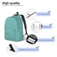 thumbnail image 3 of Easygdp Teal Green Glitter Mochila de Lona Resistente para Laptop, Compatible con Laptops de 15 a 17 pulgadas, Ideal para Escuela, Trabajo y Viajes-Small, 3 of 5