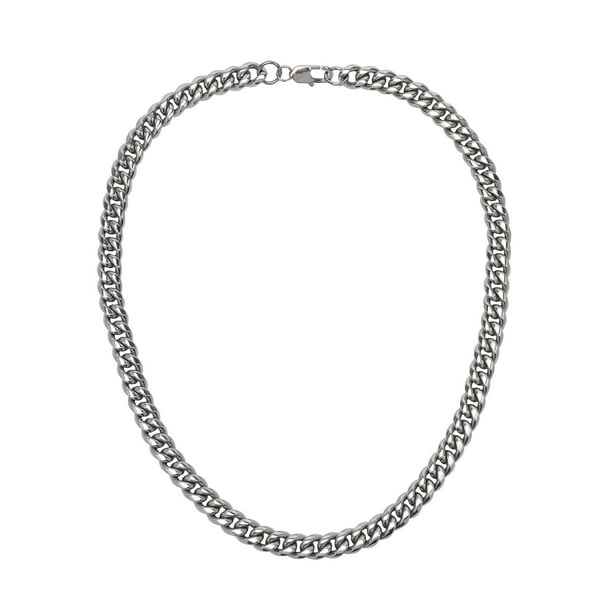 Believe by Brilliance Stainless Steel Men's Chain Necklace - Walmart.com