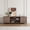 Walnut, variant on BouPower Modern Fluted Door TV Stand Fits Up to 80 Inch TV, Wooden Media Console Entertainment Center with Storage Shelves & Gold Handles