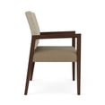 thumbnail image 2 of Pemberly Row Waiting Reception Wide Guest Chair Wood Frame in Brown, 2 of 5