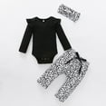 thumbnail image 2 of Hessimy Newborn 3 6 12 18 Months Baby Girl Romper Summer Clothes Waffes Outfit Onesie Bodysuit Infant Girl Clothes,Adorable(Black, 2 of 5